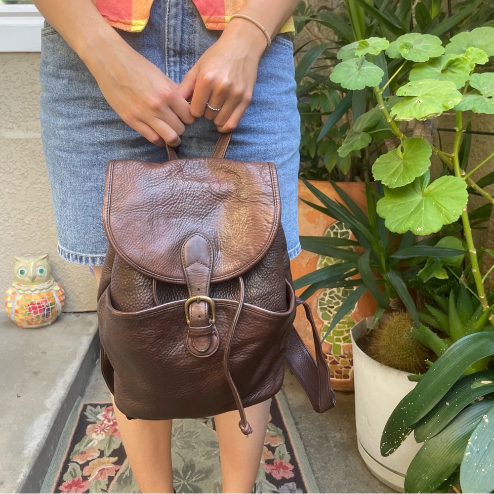 Vintage 90’s Boulder Ridge Pebbled Leather Backpack